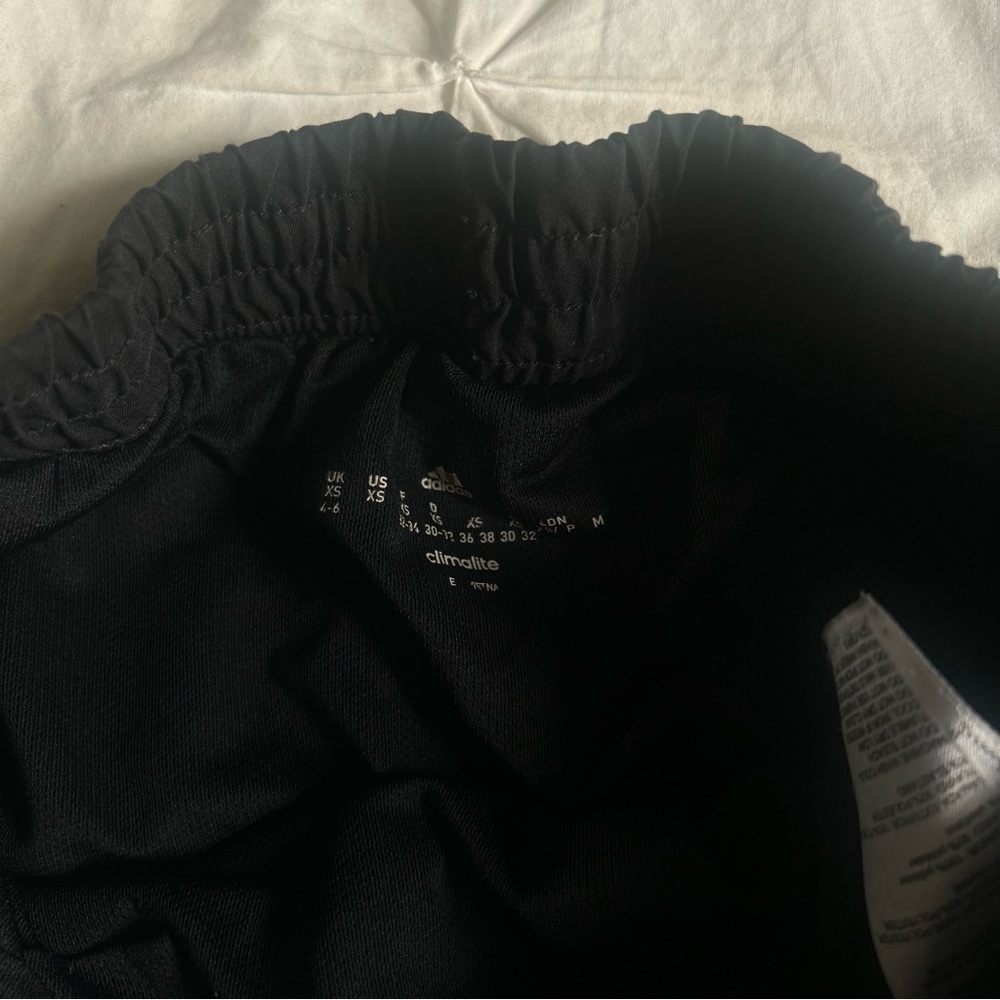 Women's XS Adidas Black Adjustable Waist Athletic Shorts - Picture 3 of 8